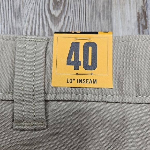 Carhartt BS2614-M Rugged Flex Relaxed Fit Canvas Work Short 40x10 NEW Khaki - Picture 7 of 8